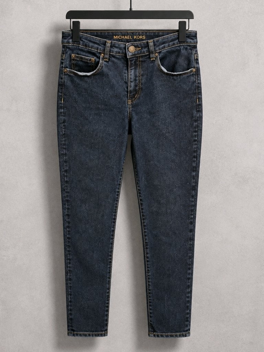 Michael Kors Women's Dark Blue High-Rise Slim Jeans